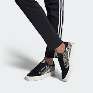 Adidas Vulc Continental leopard print sneakers